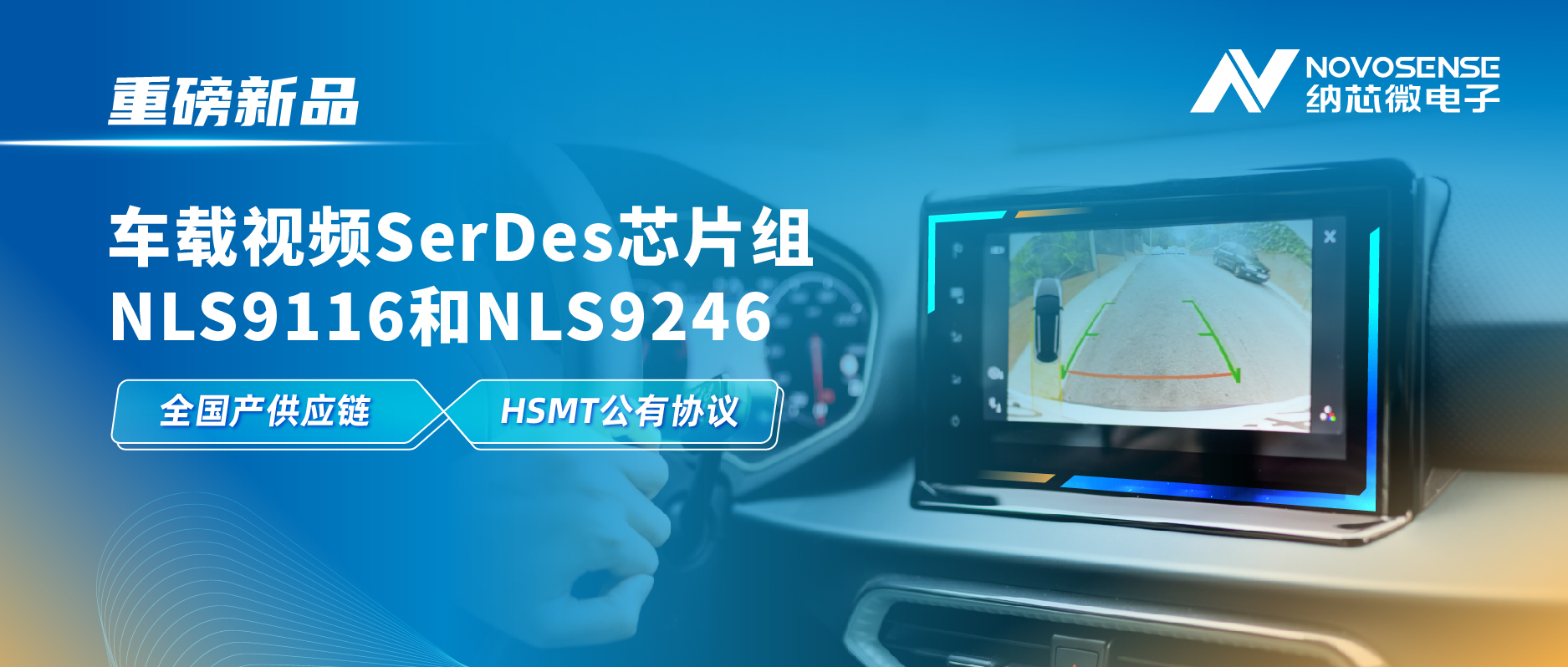 全国产供应链、完成HSMT芯片互联互通测试，反波胆app(中国区)官方网站入口推出车载视频SerDes芯片组NLS9116和NLS9246